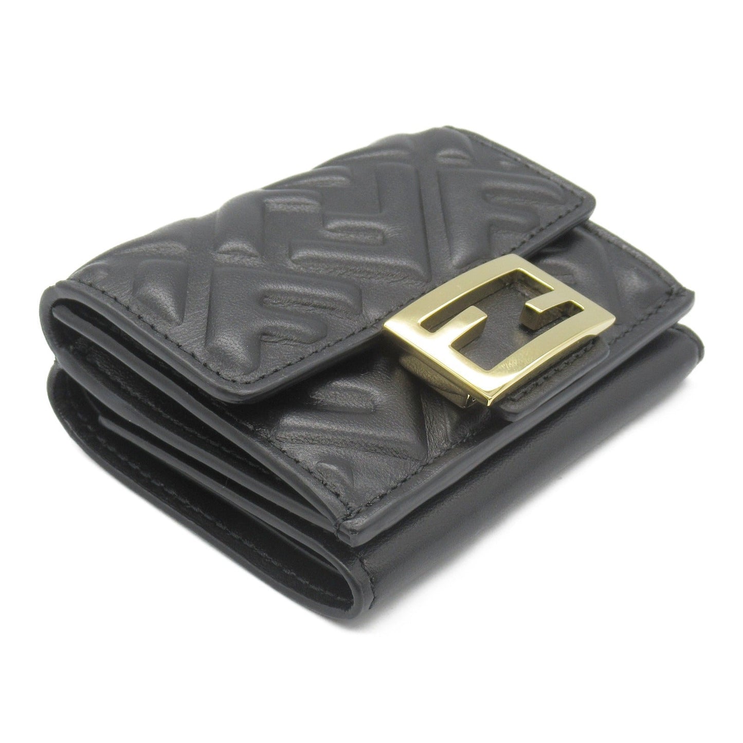 Luxury Fendi Tri-fold wallet Trifold wallet Leather Black