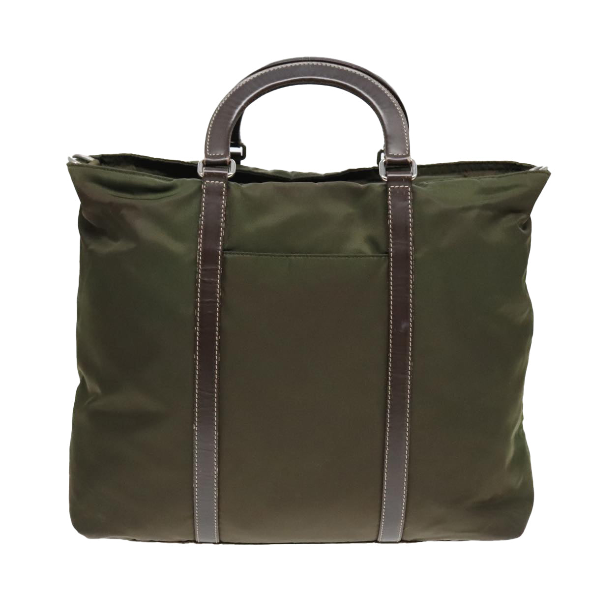 Luxury Prada Hand Bag Nylon 2way Khaki  93872