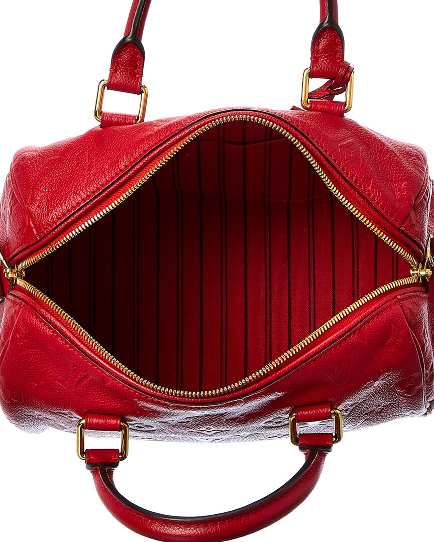 Louis Vuitton Red Monogram Mat Vernis Leather Speedy 25 Bandoulière (
