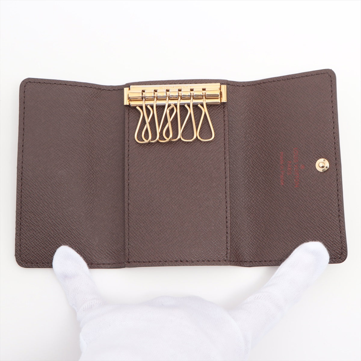 Louis Vuitton Damier Multicle 6 N62630 Brown Keycase  Reaction
