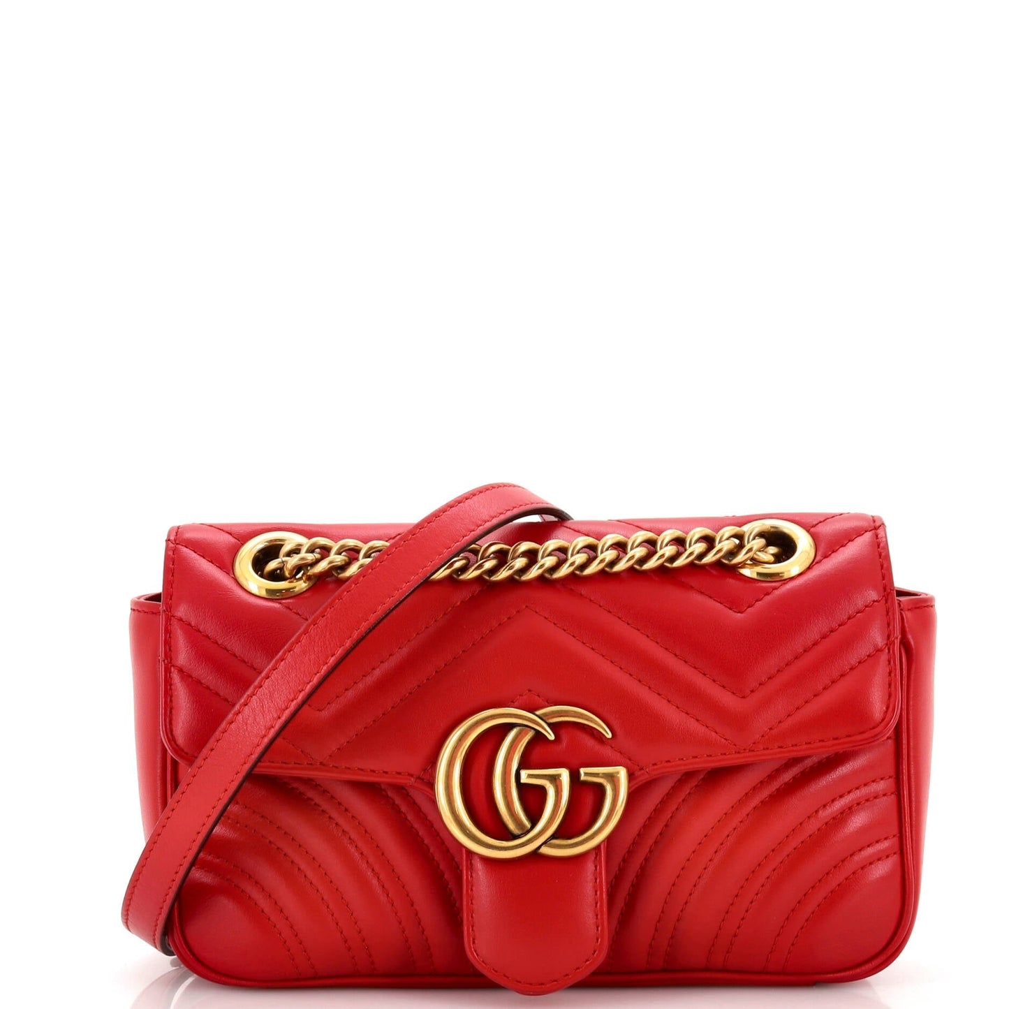 Luxury Gucci Trending 2025 GG Marmont Flap Bag Matelasse Leather Mini