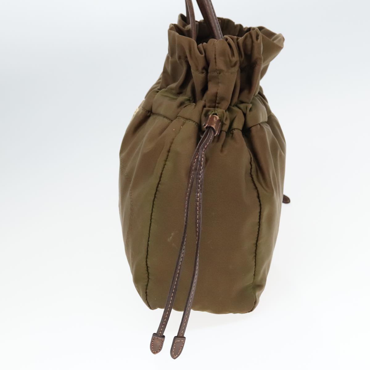 Luxury Prada Tote Bag Nylon Khaki Gold  94055