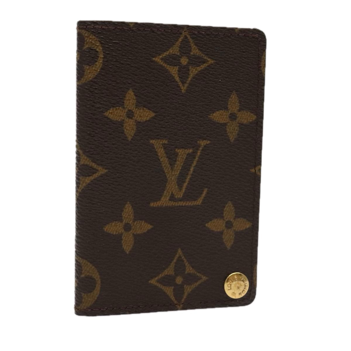 LOUIS VUITTON Monogram Porte Cartes Credit Pression Case M60937 LV 94111