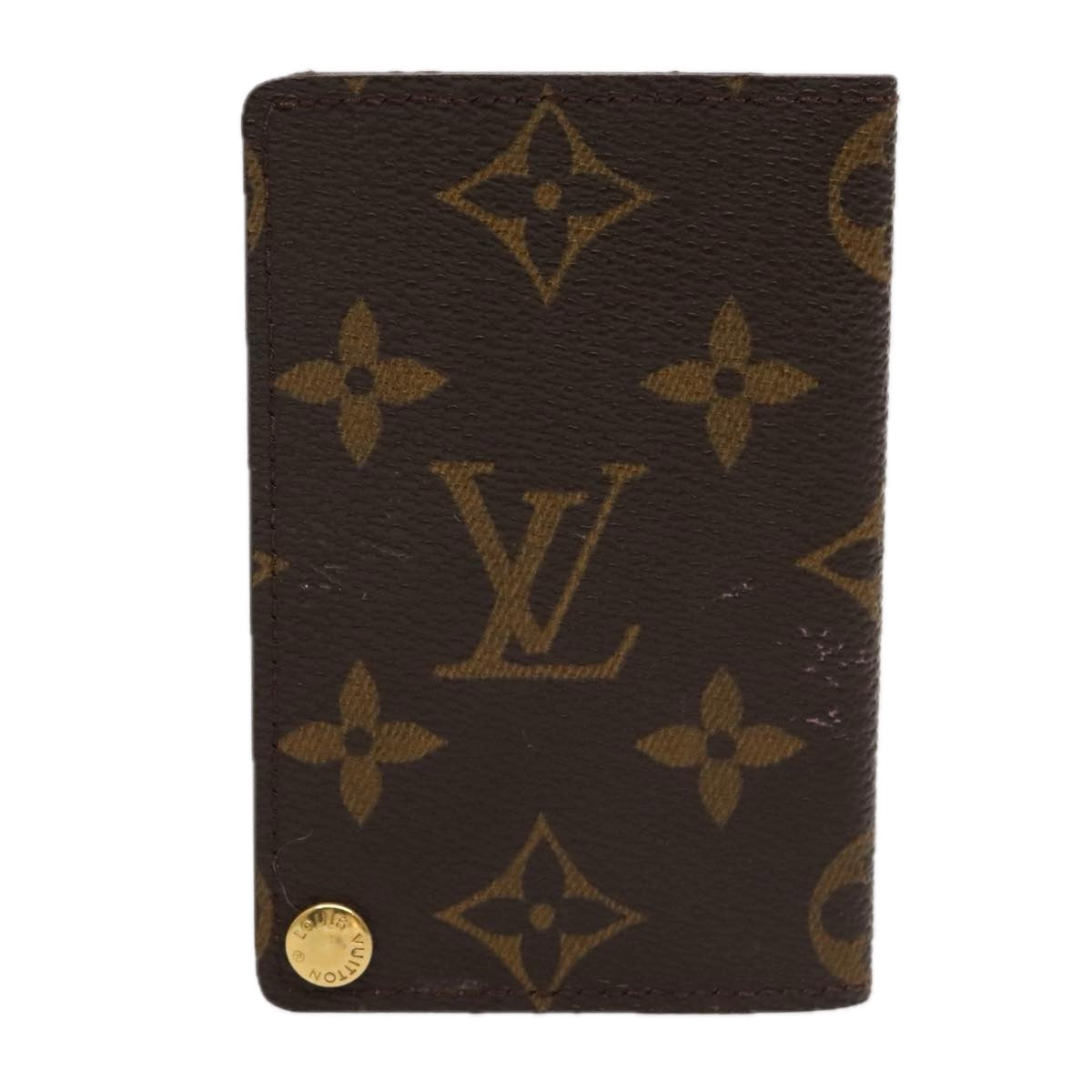 LOUIS VUITTON Monogram Porte Cartes Credit Pression Case M60937 LV 94111
