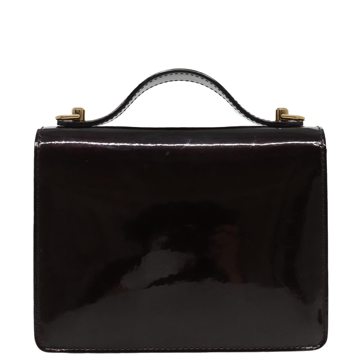 LOUIS VUITTON Monogram Vernis Monceau BB Bag 2way Amarante M91580 LV 94183