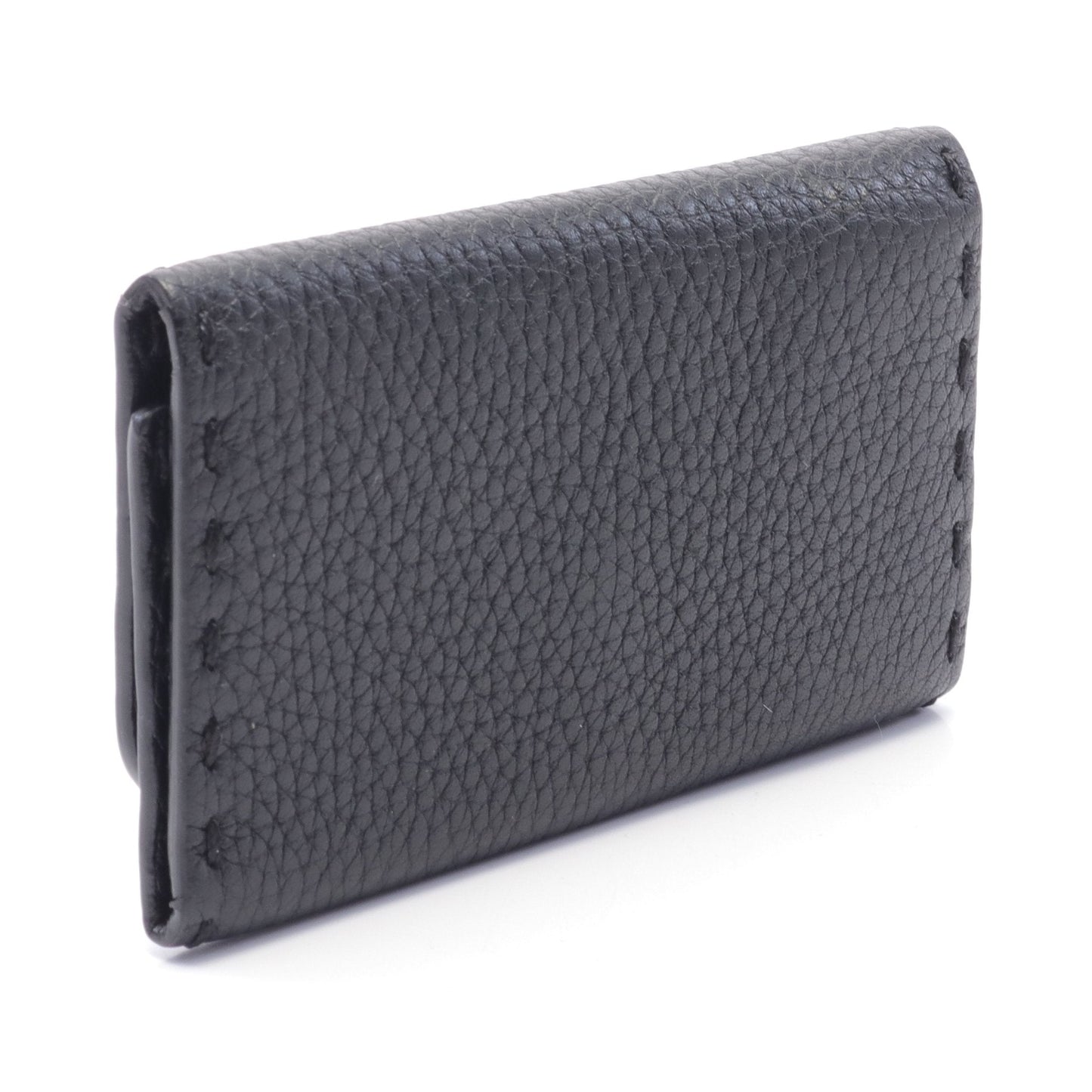 Luxury Fendi Selleria 6 key Key case Leather Black