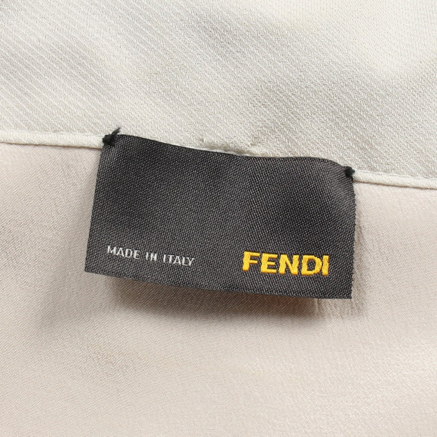 Luxury Fendi One piece No sleeve Silk Ivory Black Pleats