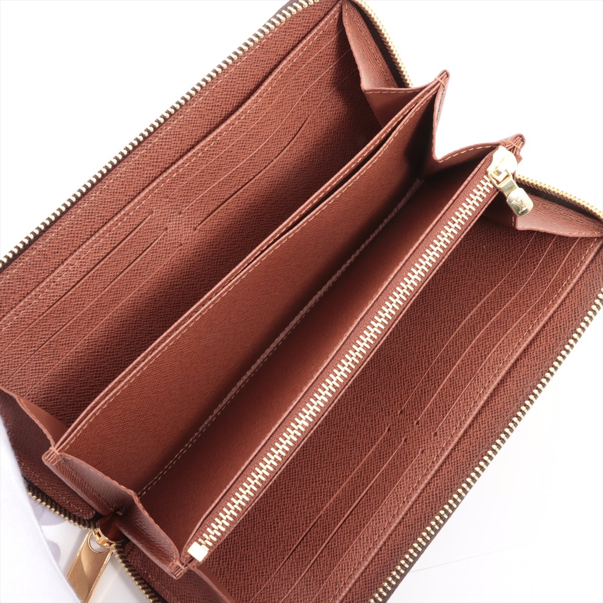Louis Vuitton Monogram  Wallet M42616 Brown Round Zip Wallet