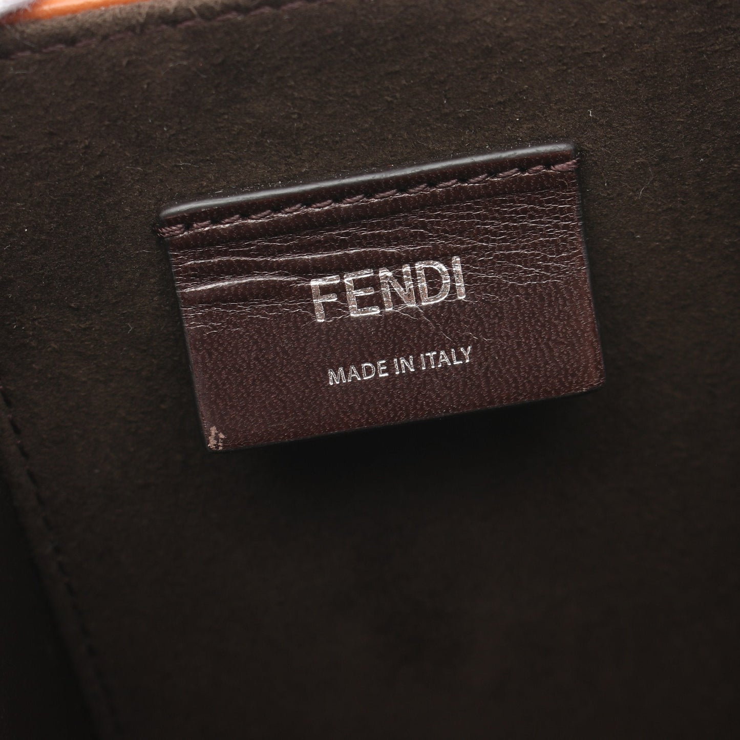 Luxury Fendi Box Shoulder bag Leather Light brown