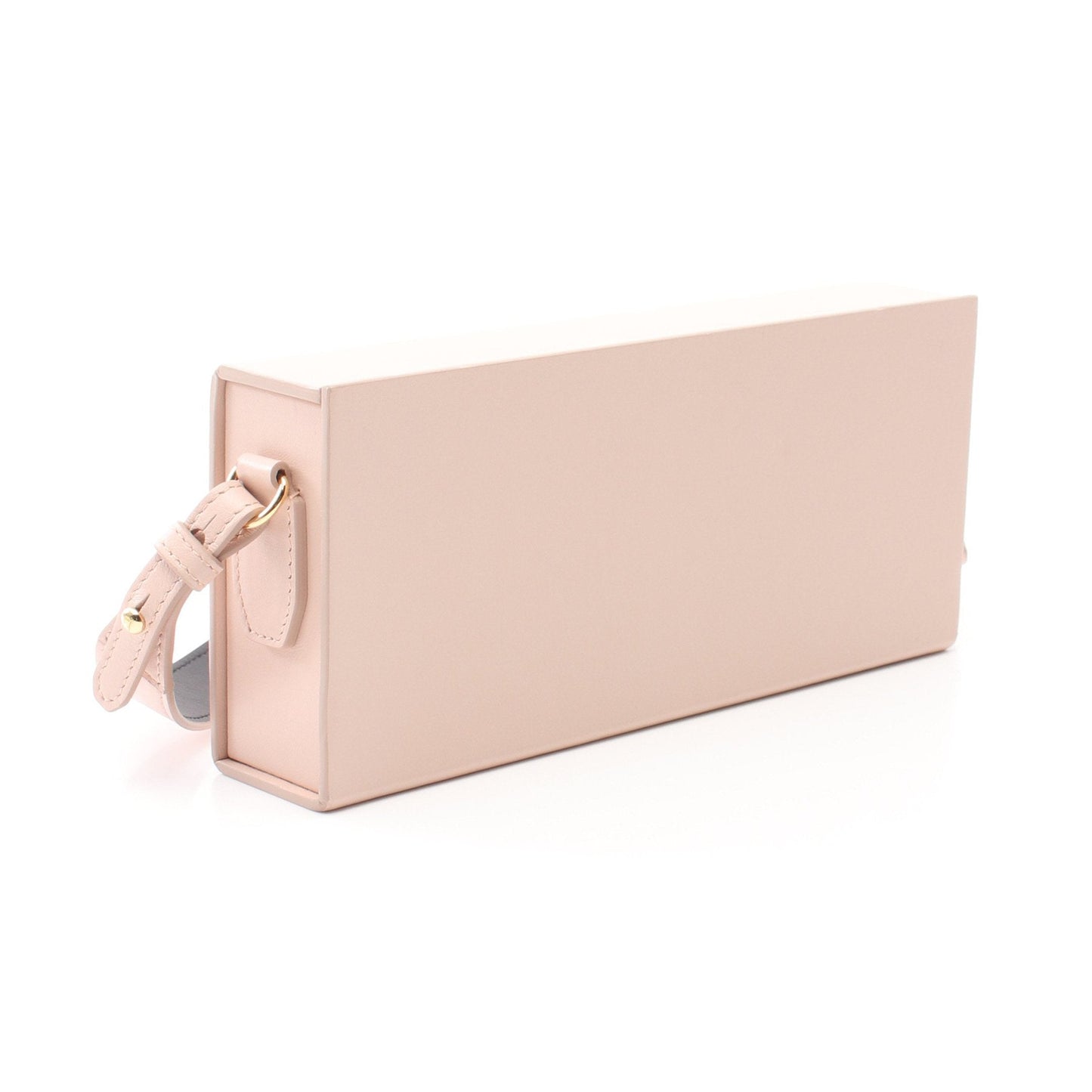 Luxury Fendi Box Horizontal Shoulder bag Leather Pink beige