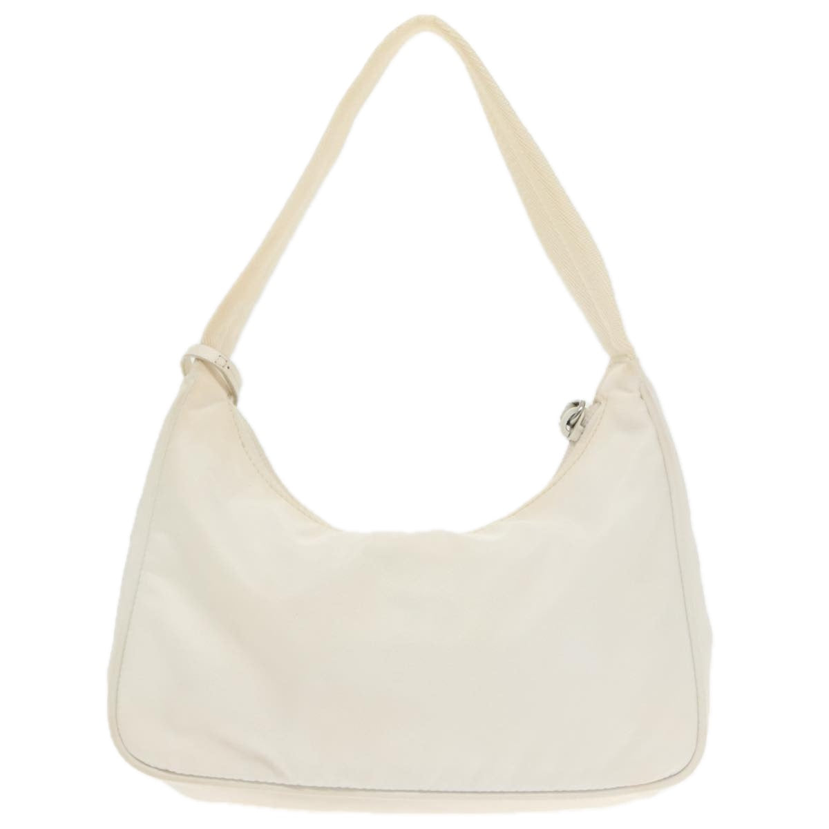 Luxury Prada Hand Bag Nylon White Silver  94394