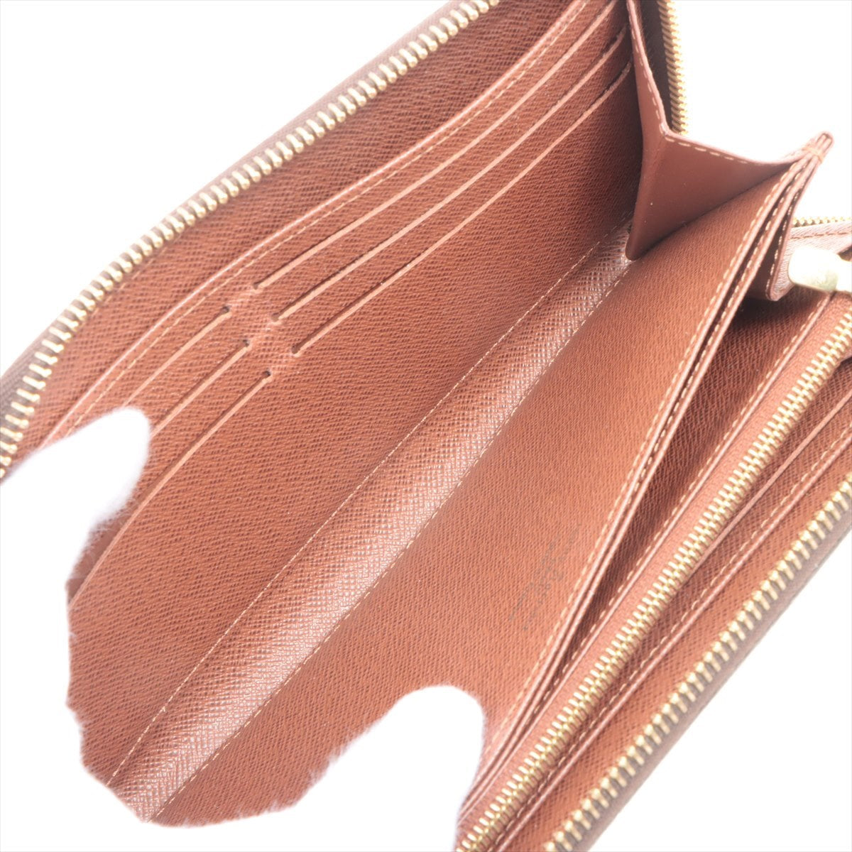 Louis Vuitton Monogram  Wallet M42616 Brown Round Zip Wallet  Smell Strong