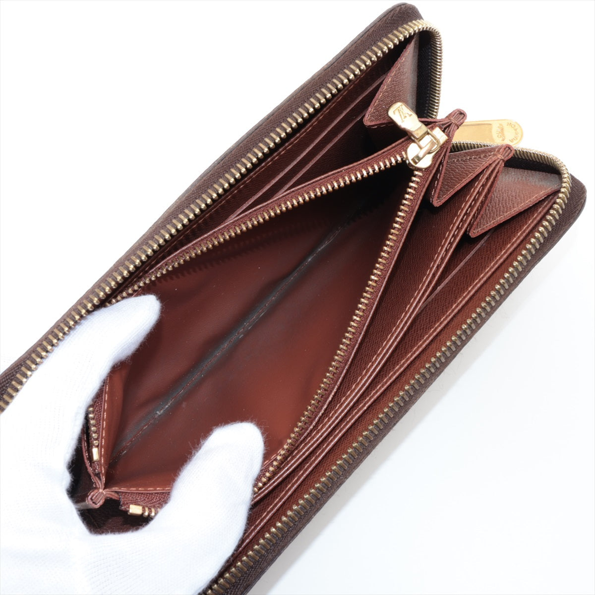 Louis Vuitton Monogram  Wallet M60017 Brown Round Zip Wallet