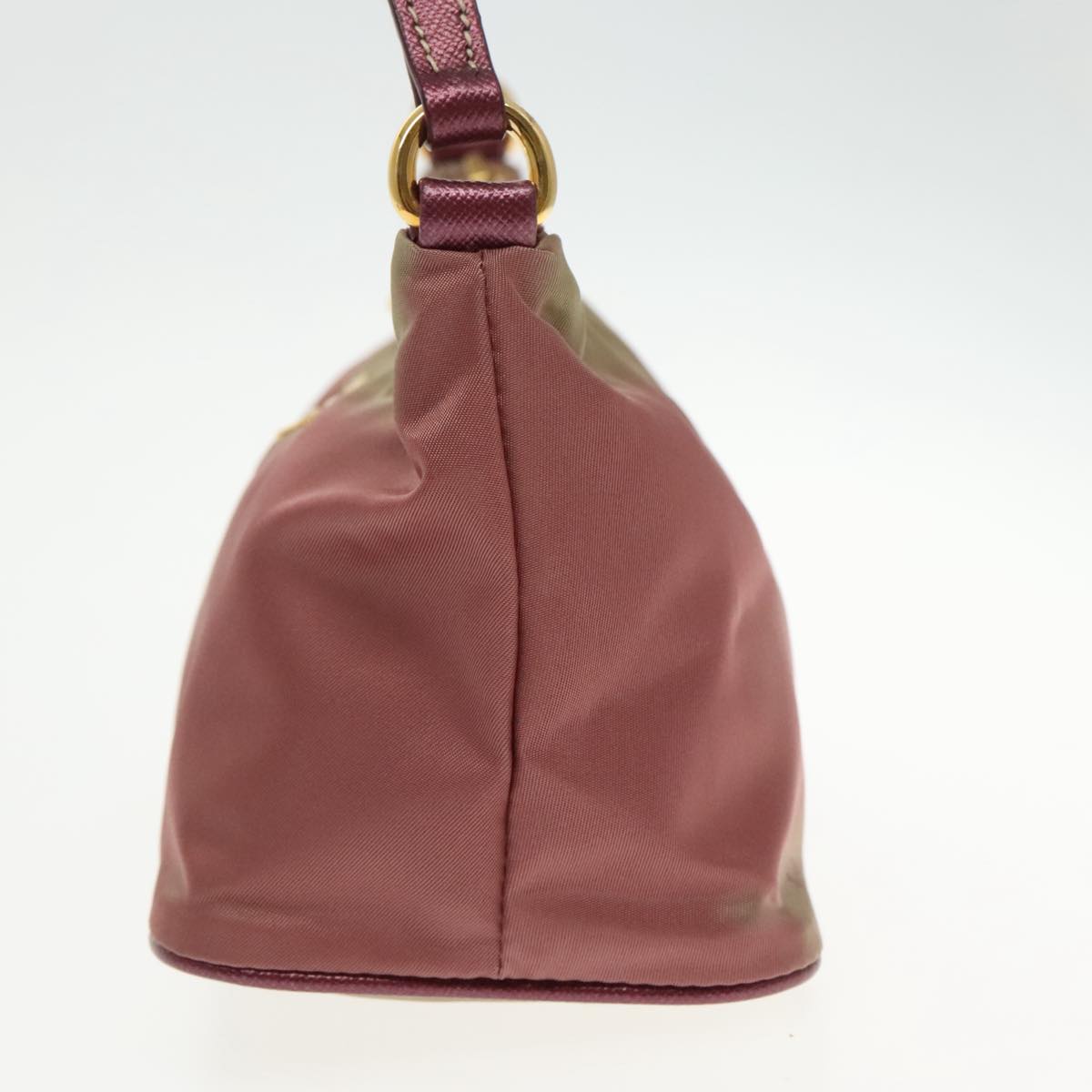 Luxury Prada Hand Bag Nylon Purple Gold  94456