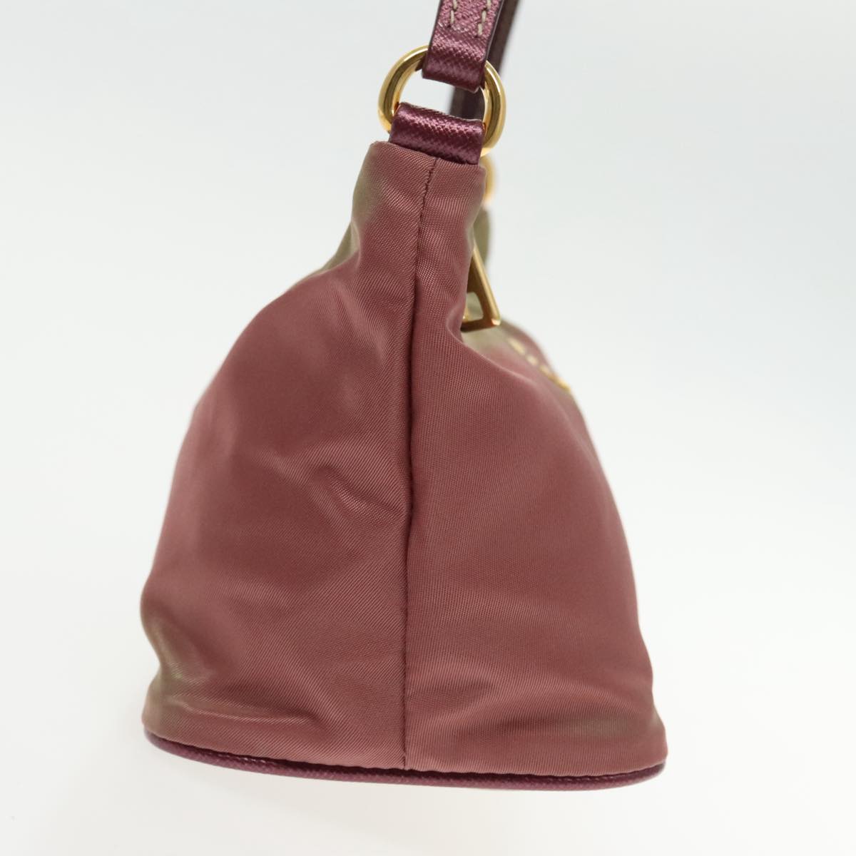 Luxury Prada Hand Bag Nylon Purple Gold  94456