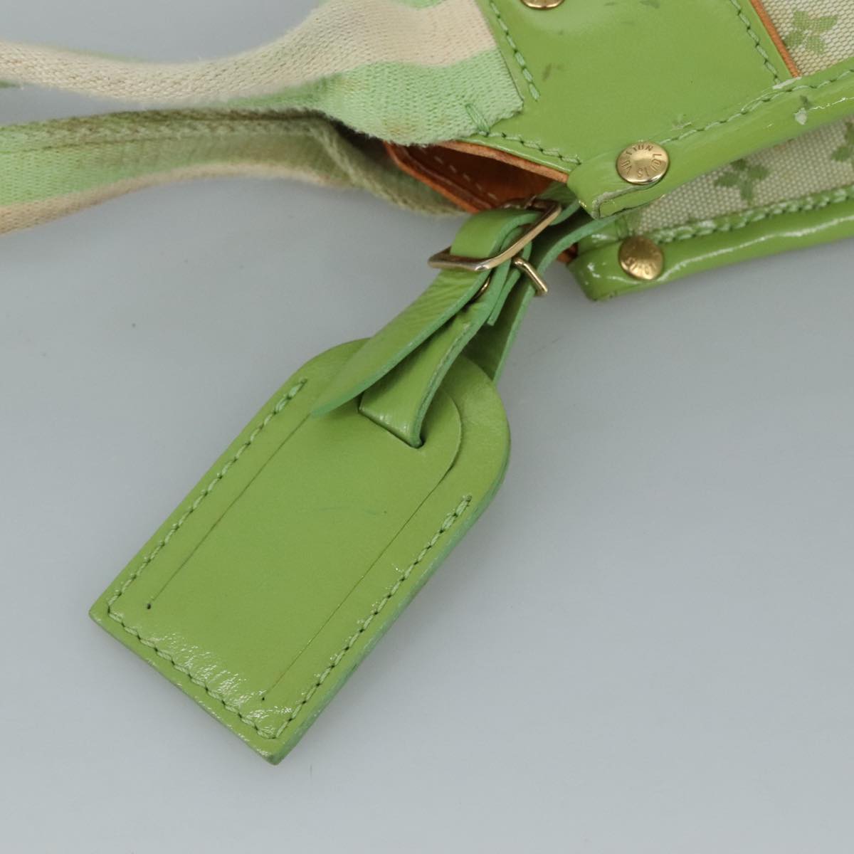 LOUIS VUITTON Monogram Mini Sac Catline Tote Bag Almond Green M92931 94486