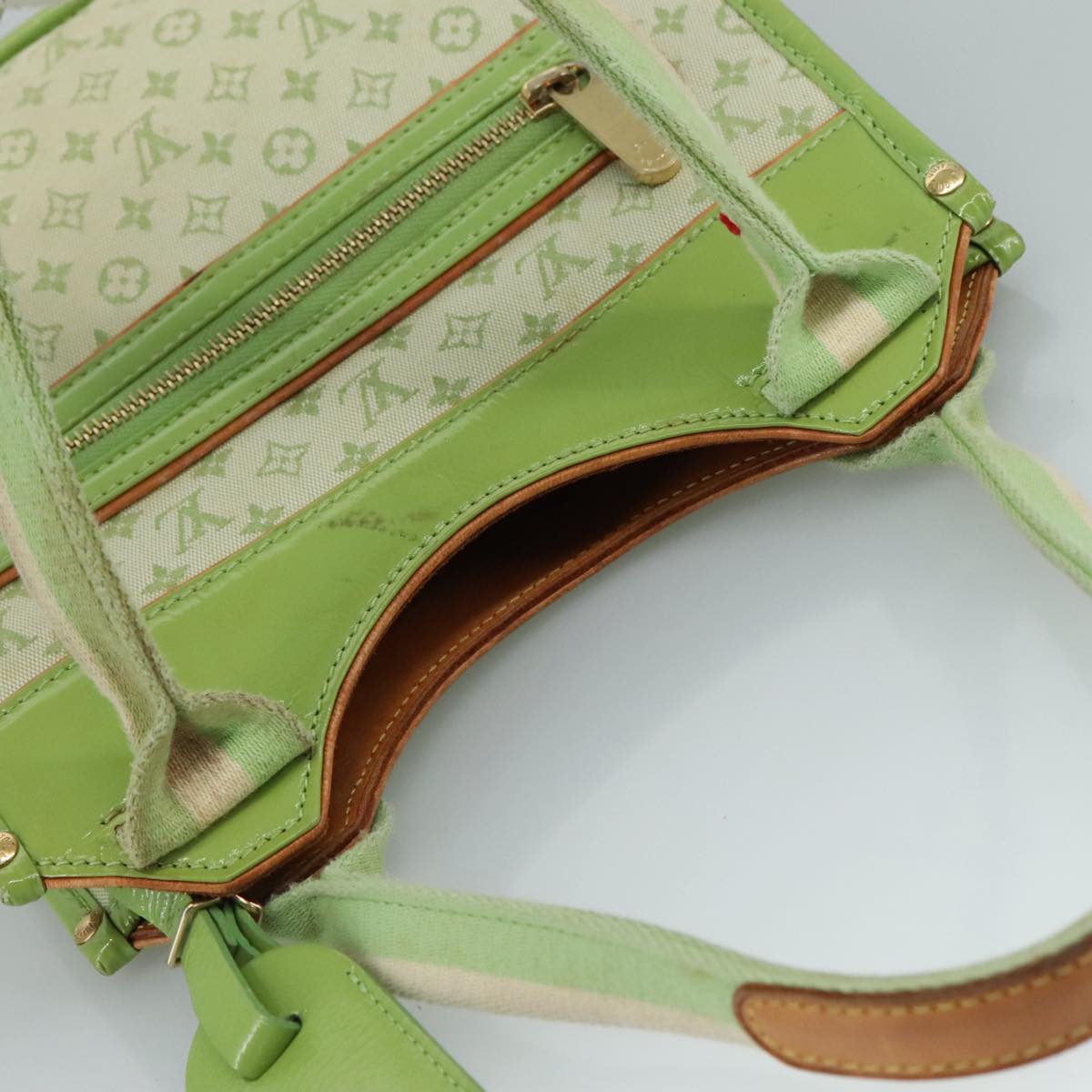 LOUIS VUITTON Monogram Mini Sac Catline Tote Bag Almond Green M92931 94486