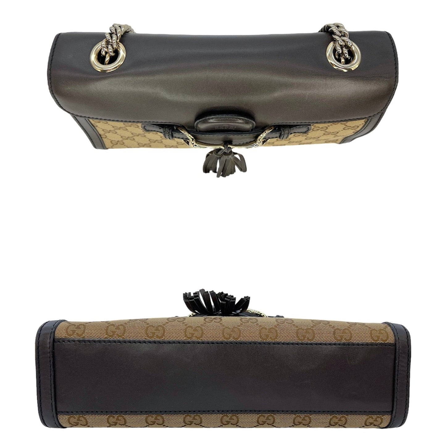 Luxury Gucci GG Supreme Emily Flap Shoulder Bag