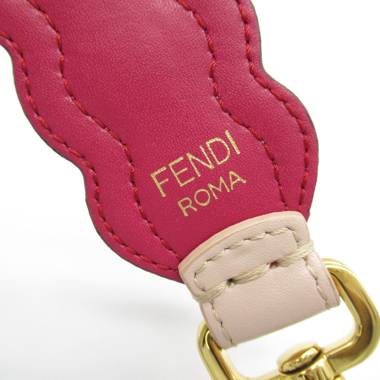 Luxury Fendi Handle strap Accessory Leather Pink