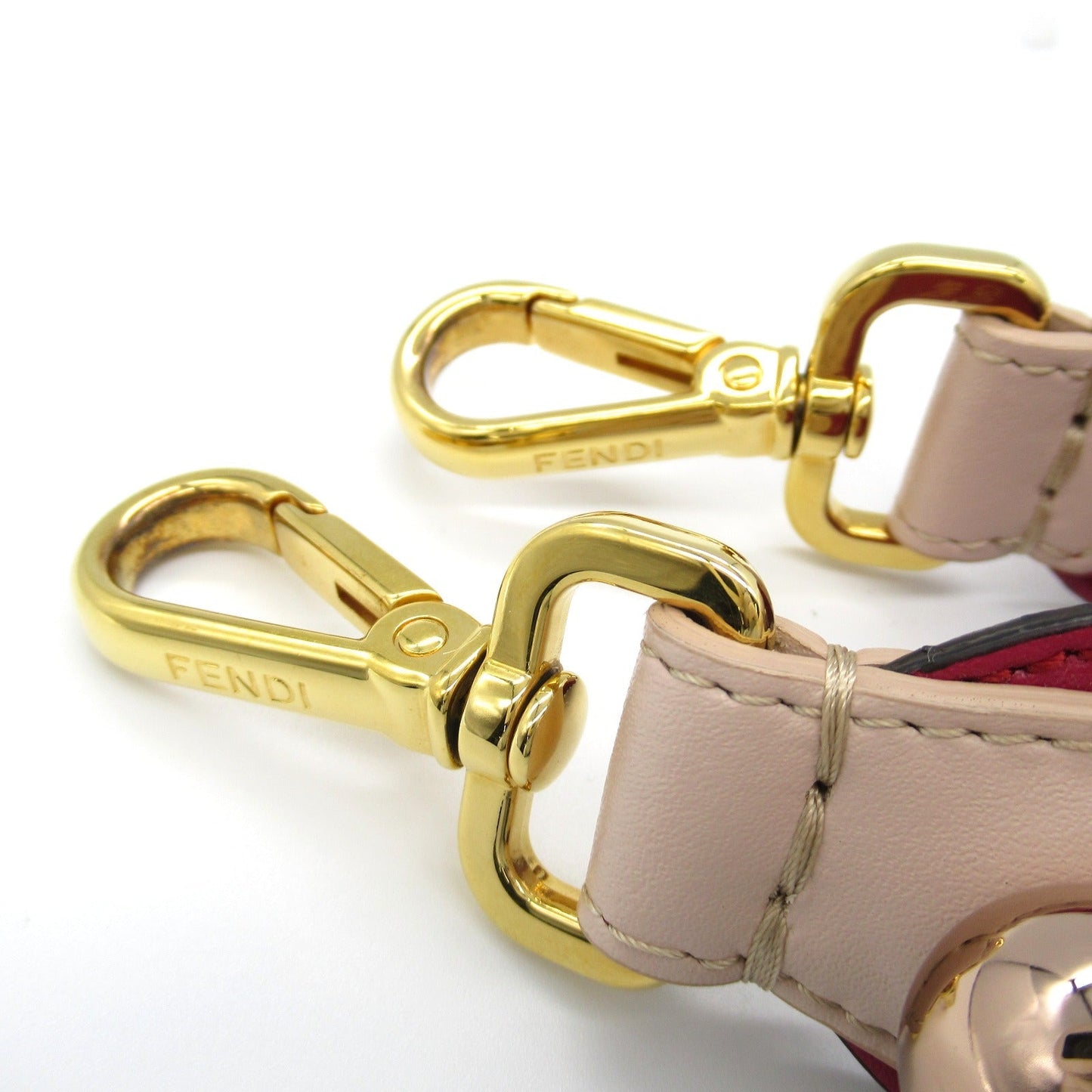 Luxury Fendi Handle strap Accessory Leather Pink