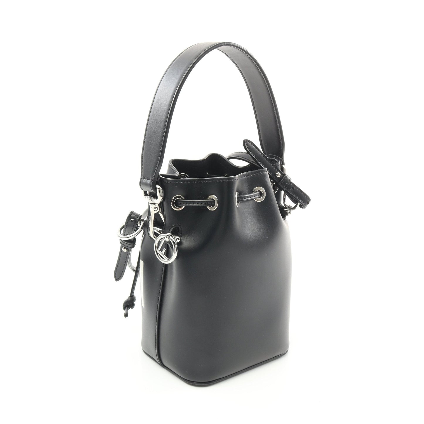 Luxury Fendi Mini Montresor Handbag Leather Black 2WAY