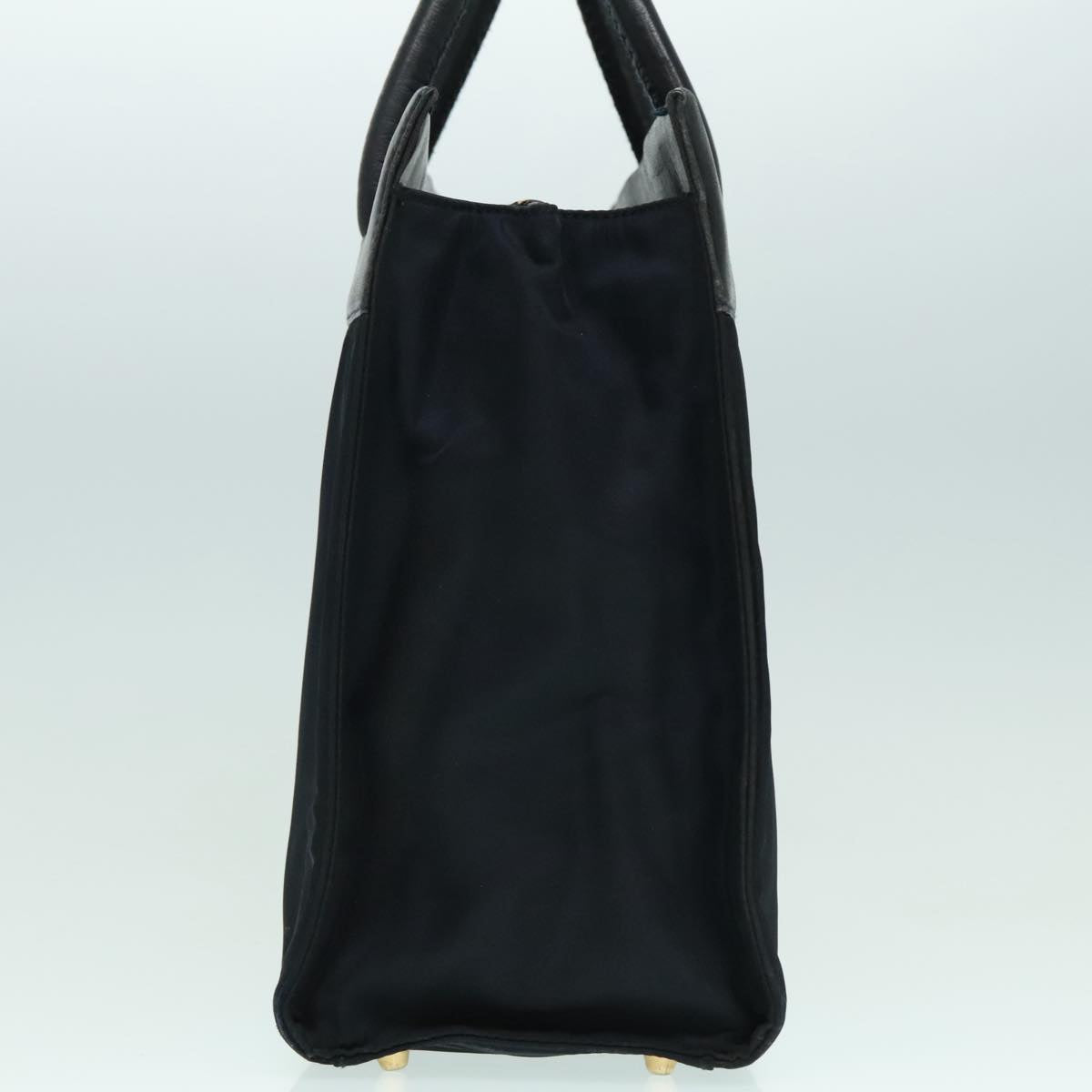 Luxury Prada Hand Bag Nylon Leather Black Gold  94611