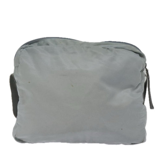 Luxury Prada Shoulder Bag Nylon Light Blue Silver  94616