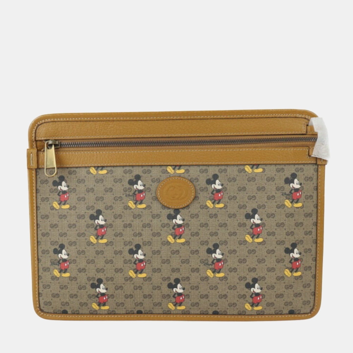 Luxury Gucci Trending 2025 x Disney Brown GG Canvas and Leather Mickey Mouse Pouch