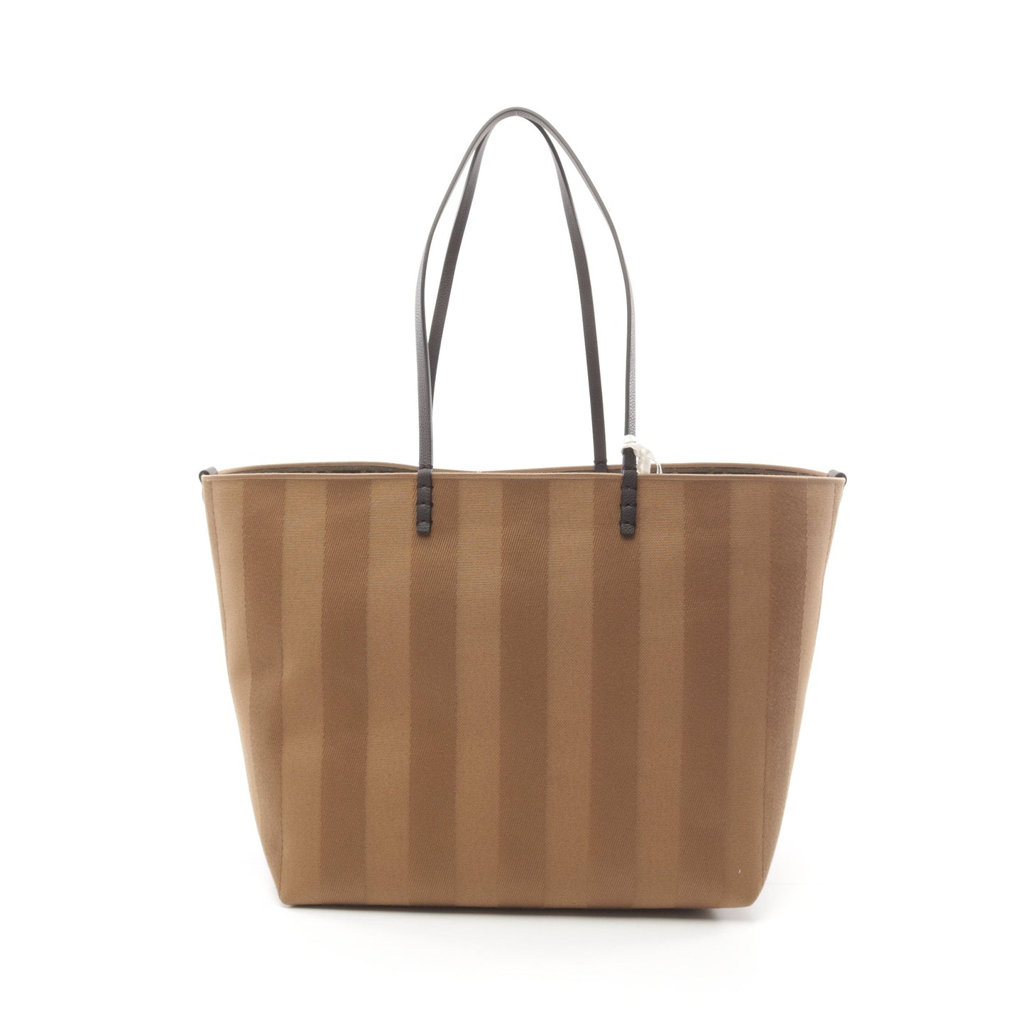 Luxury Fendi LARGE ROLL Shoulder bag Tote bag Canvas Leather Light brown Dark brown Reversible