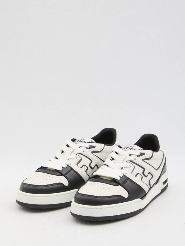 Luxury Fendi Match Low Top Sneakers Black