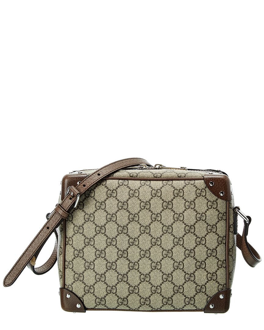 Luxury Gucci Trending 2025 GG Supreme Canvas & Leather Shoulder Bag