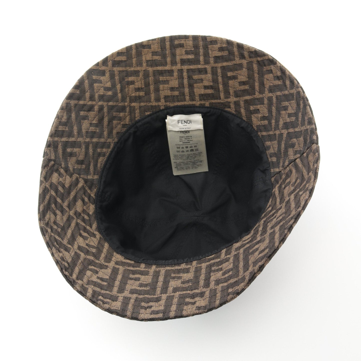 Luxury Fendi Zucca pattern Bucket hat Hat Canvas Brown