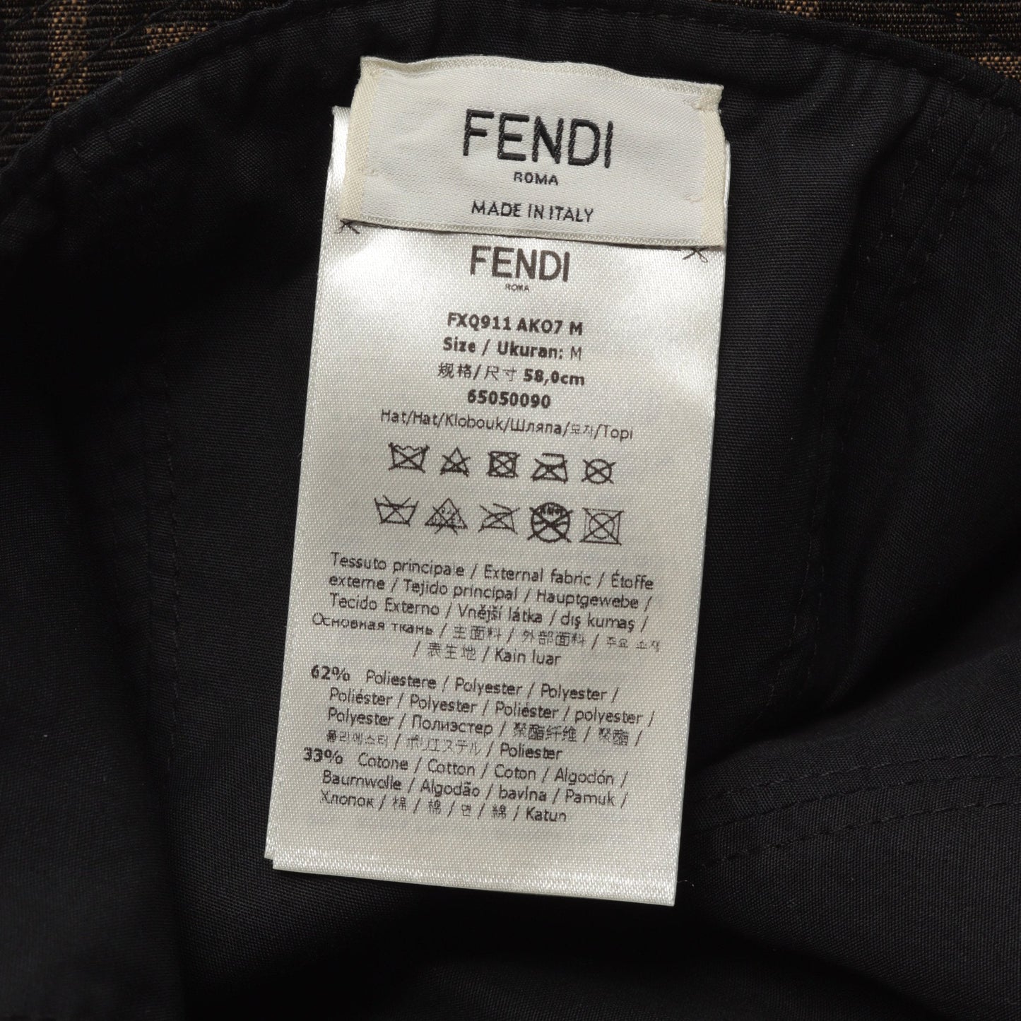 Luxury Fendi Zucca pattern Bucket hat Hat Canvas Brown