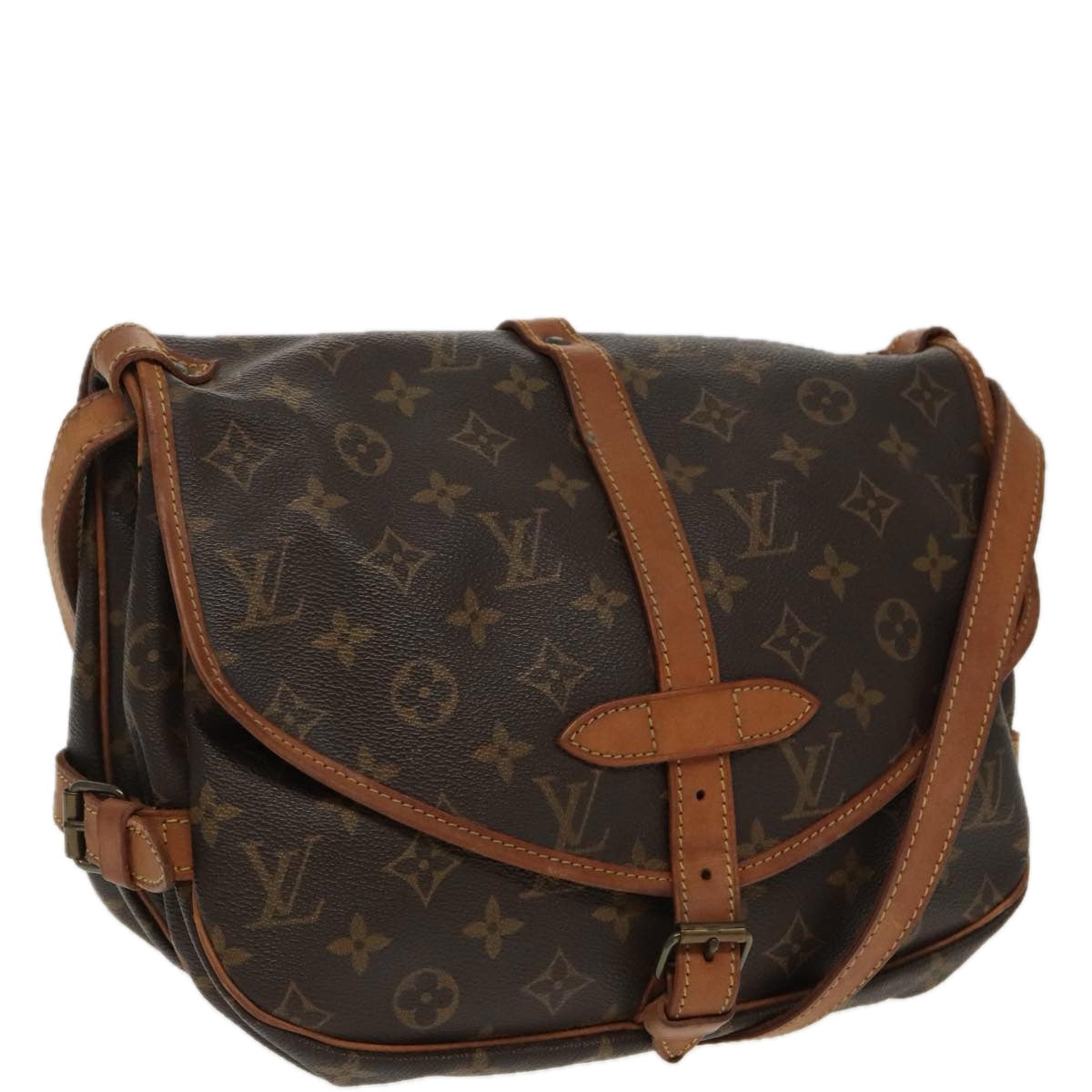LOUIS VUITTON Monogram Saumur 30 Shoulder Bag M42256 LV 94834