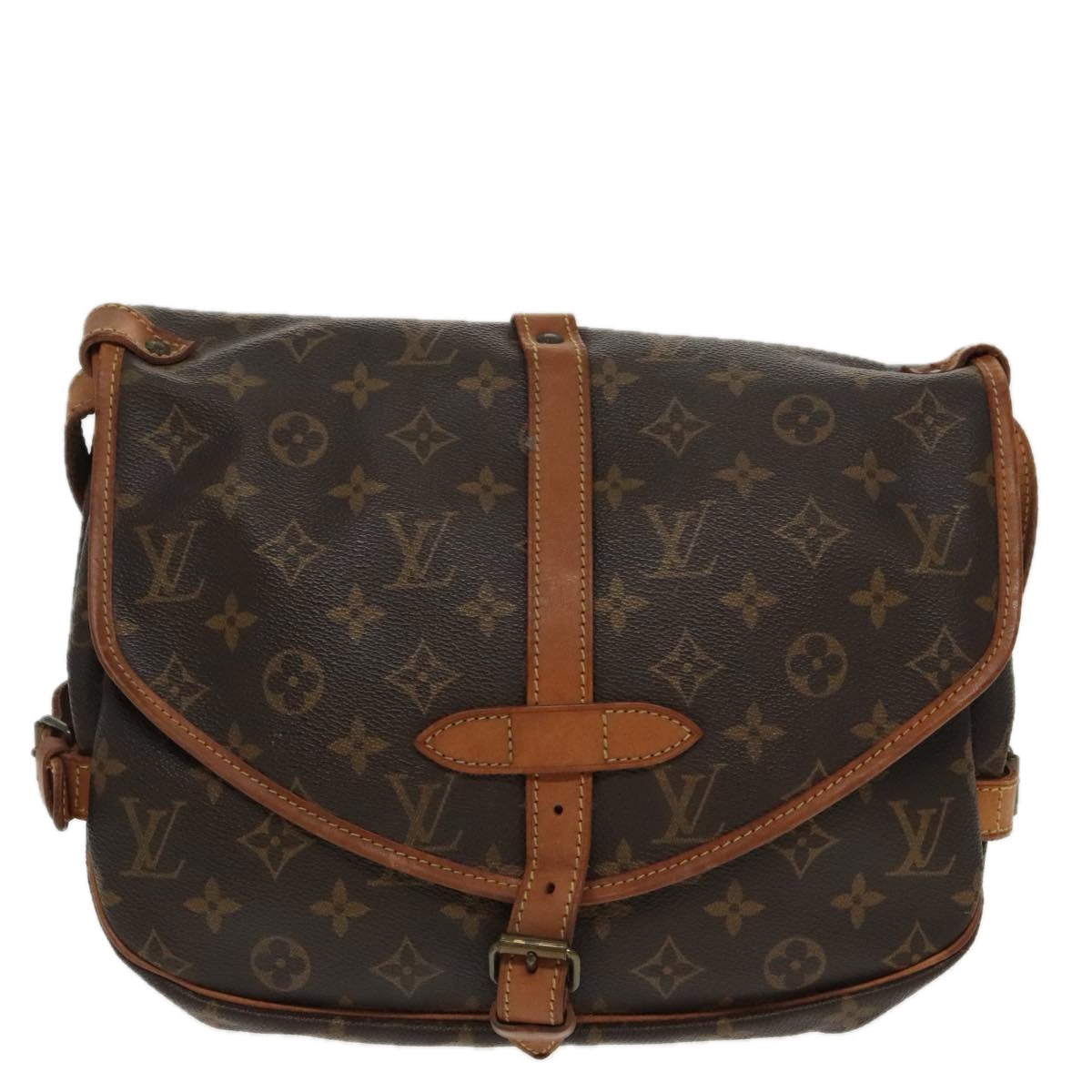LOUIS VUITTON Monogram Saumur 30 Shoulder Bag M42256 LV 94834