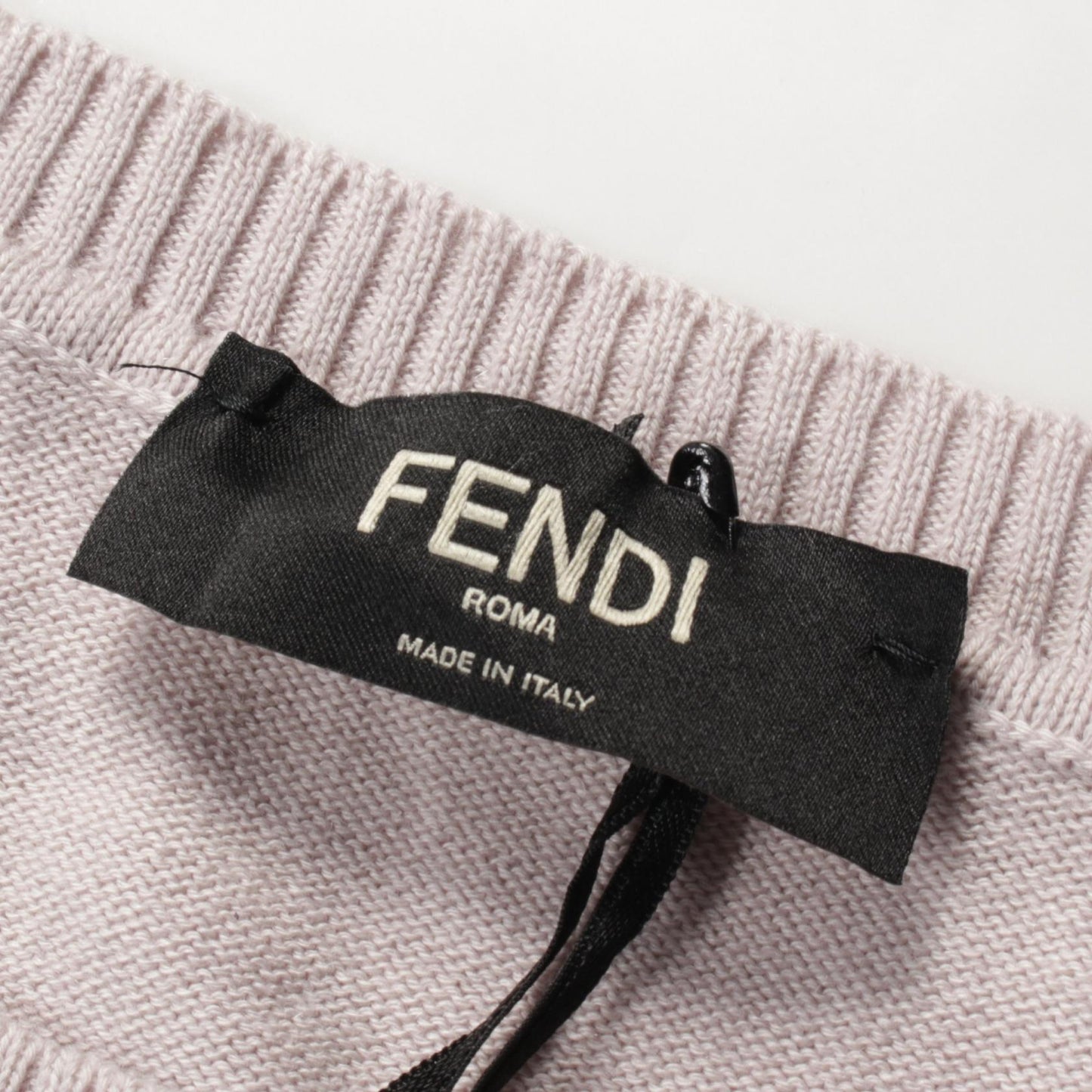 Luxury Fendi Sweater Knit Banana print Cotton Cashmere Dusty pink Multicolor