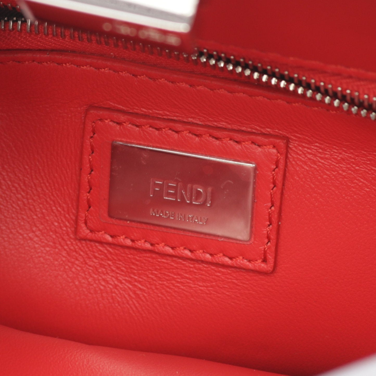 Luxury Fendi Ｍini Peekaboo Handbag Raffia Leather Gray Multicolor 2WAY