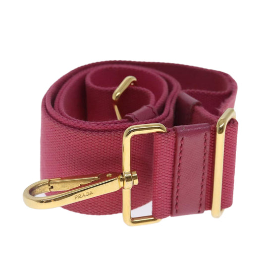 Luxury Prada Adjustable Shoulder Strap Canvas 24.4""-44.5"" Pink  95004