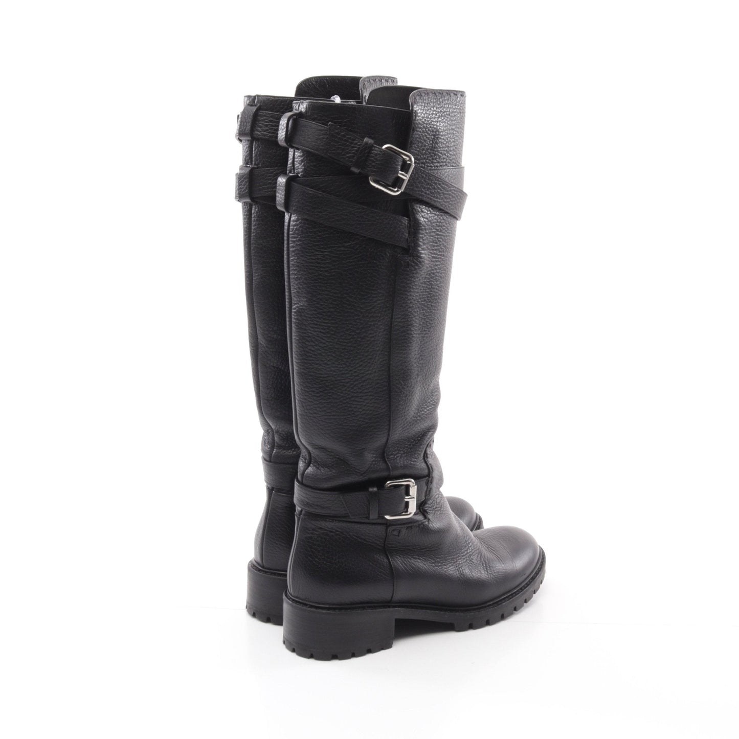 Luxury Fendi Long Engineer boot Leather Black