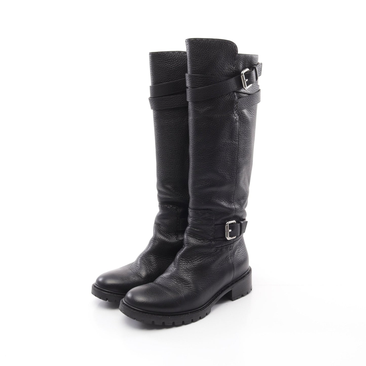 Luxury Fendi Long Engineer boot Leather Black