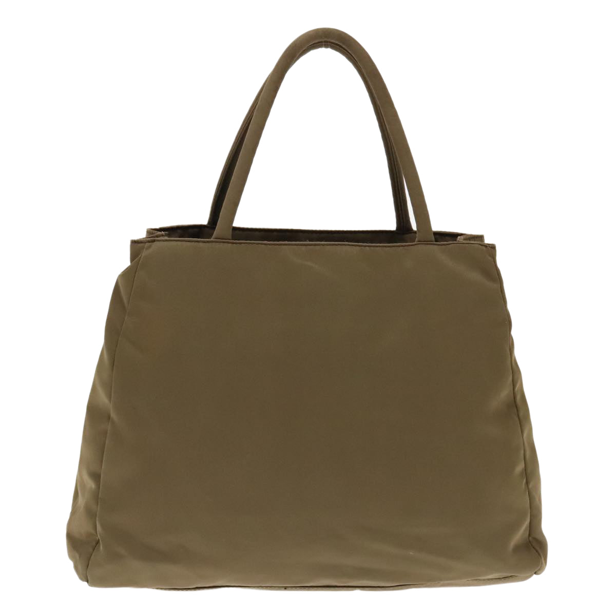 Luxury Prada Hand Bag Nylon Khaki Silver  95022