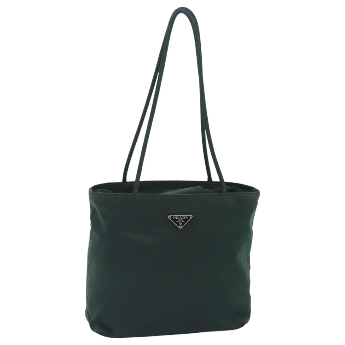 Luxury Prada Tote Bag Nylon Green Silver  95027