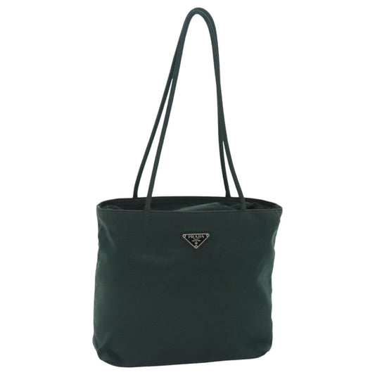 Luxury Prada Tote Bag Nylon Green Silver  95027