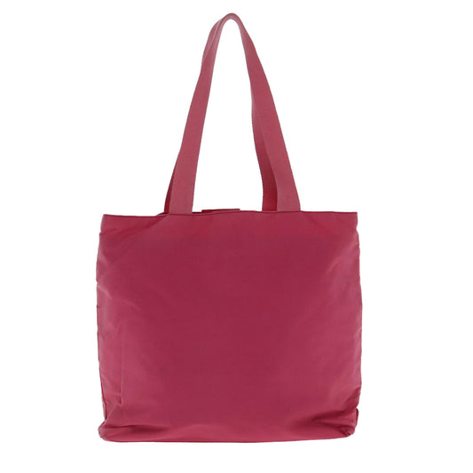 Luxury Prada Tote Bag Nylon Pink Silver  95028