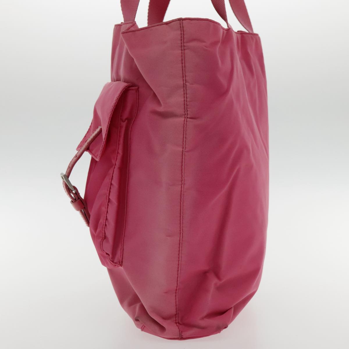 Luxury Prada Tote Bag Nylon Pink Silver  95028