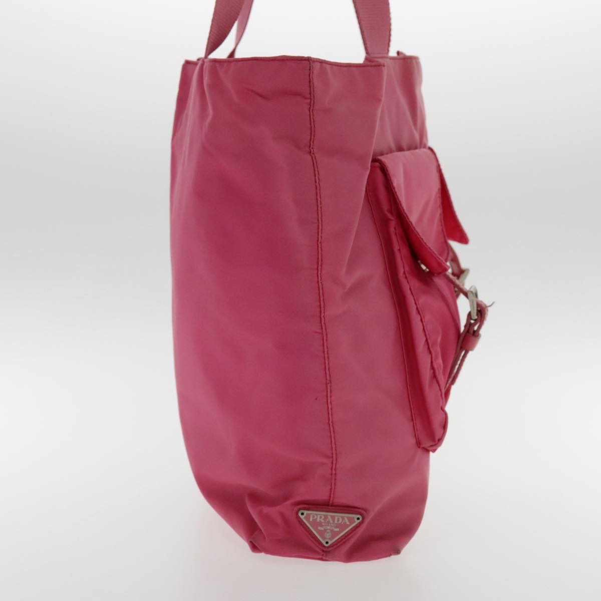 Luxury Prada Tote Bag Nylon Pink Silver  95028