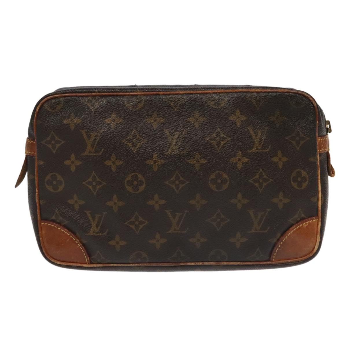 LOUIS VUITTON Monogram Compiegne 28 Clutch Bag M51845 LV 95095