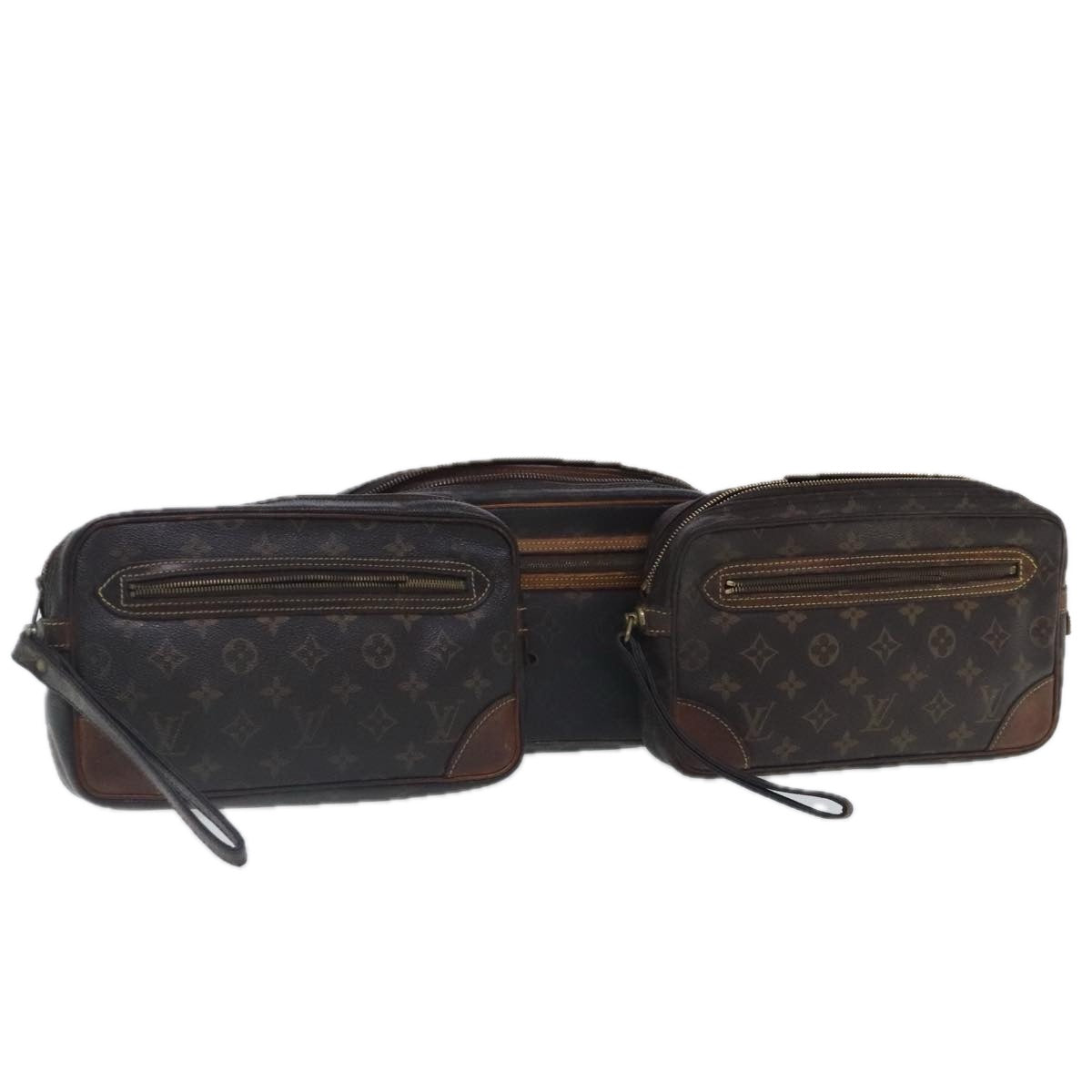 LOUIS VUITTON Monogram Marly Dragonne GM Clutch Bag 3Set M51825 LV 95099