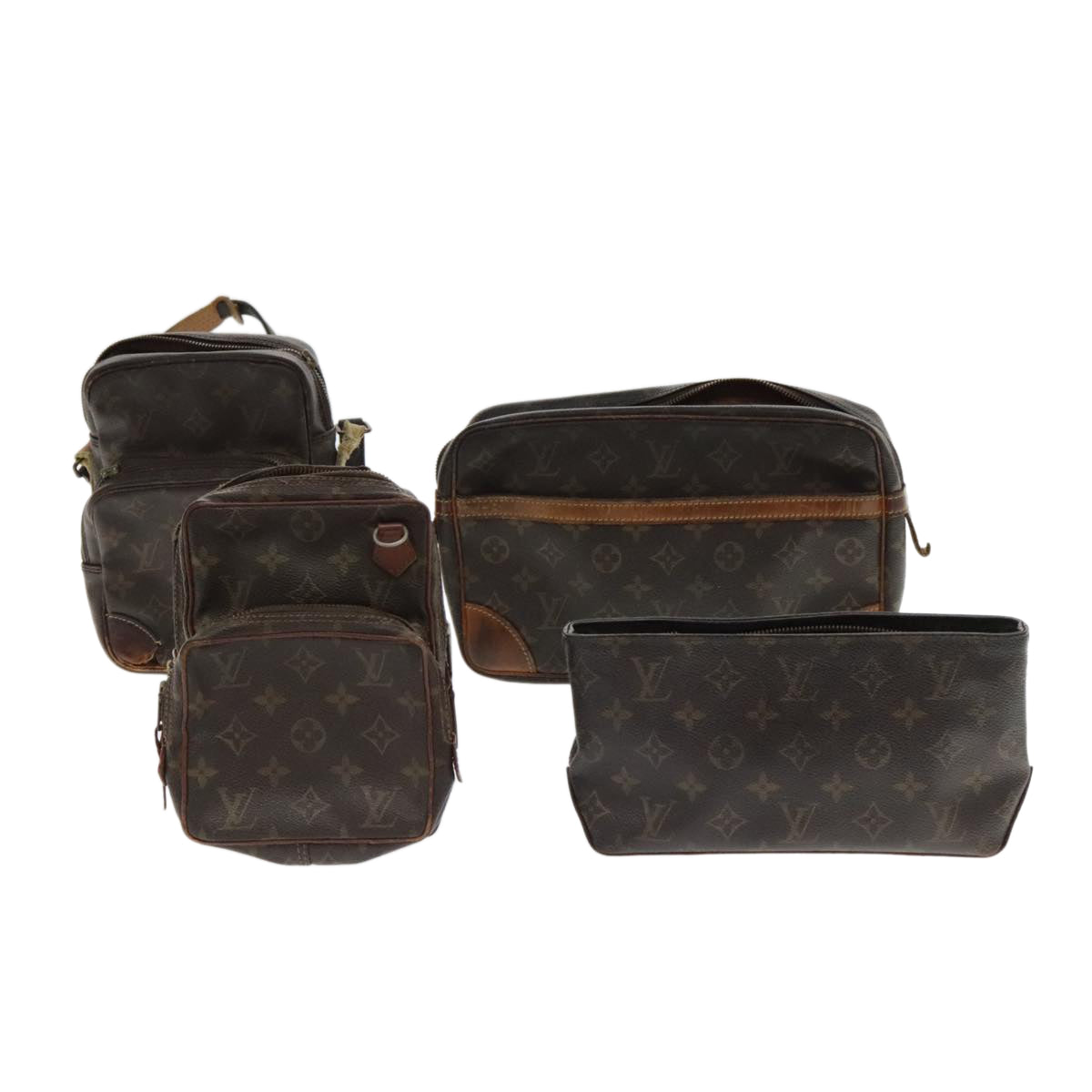 LOUIS VUITTON Monogram Clutch Bag Shoulder Bag 4Set LV 95100
