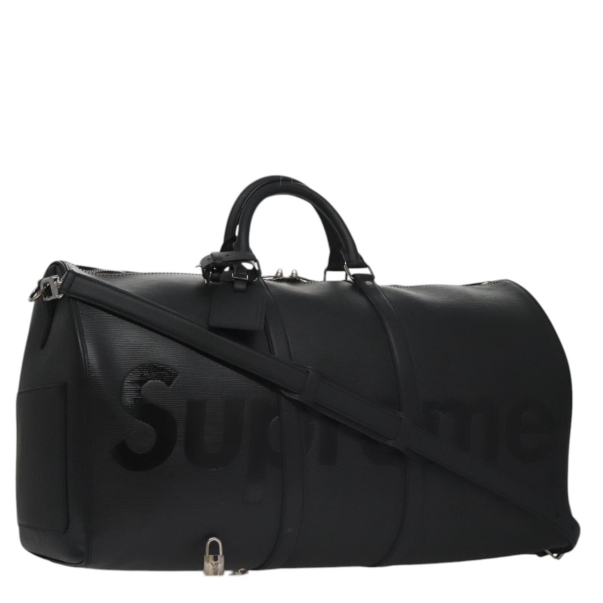 LOUIS VUITTON Epi LV × Supreme Keepall Bandouliere 55 Bag M53433 LV 95128S